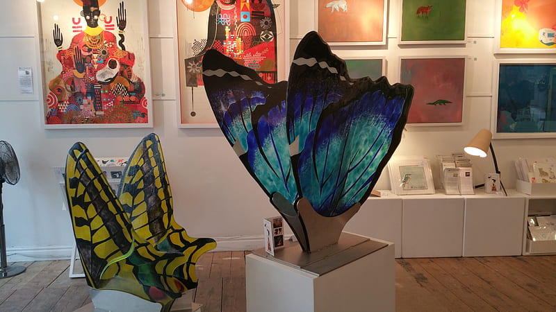 Summer Exhibition at Rostra Gallery in the City of Bath, Art, Glass, Butterfly, Bath, HD wallpaper