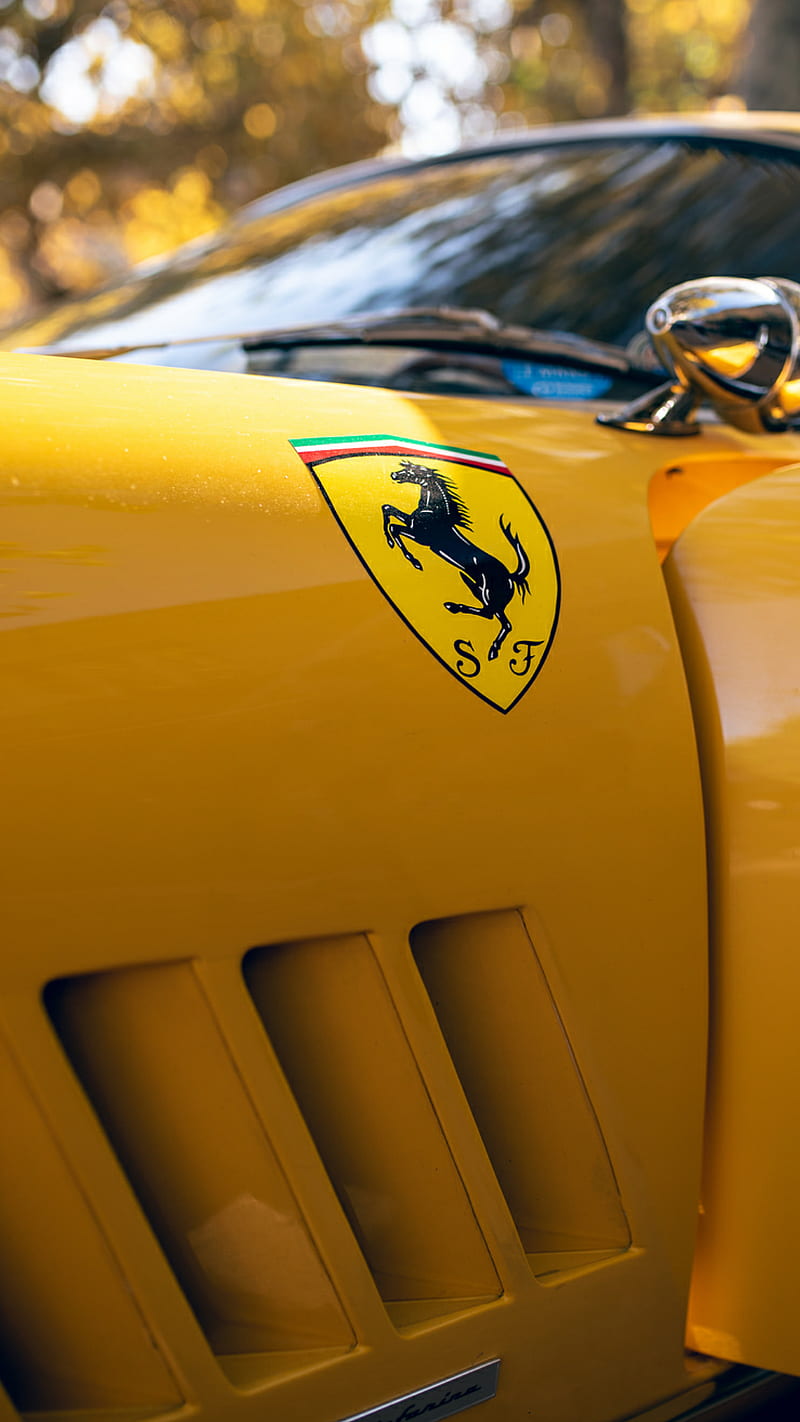 Ferrari, yellow, classic, car, supercar, esports, america, old, HD phone  wallpaper | Peakpx