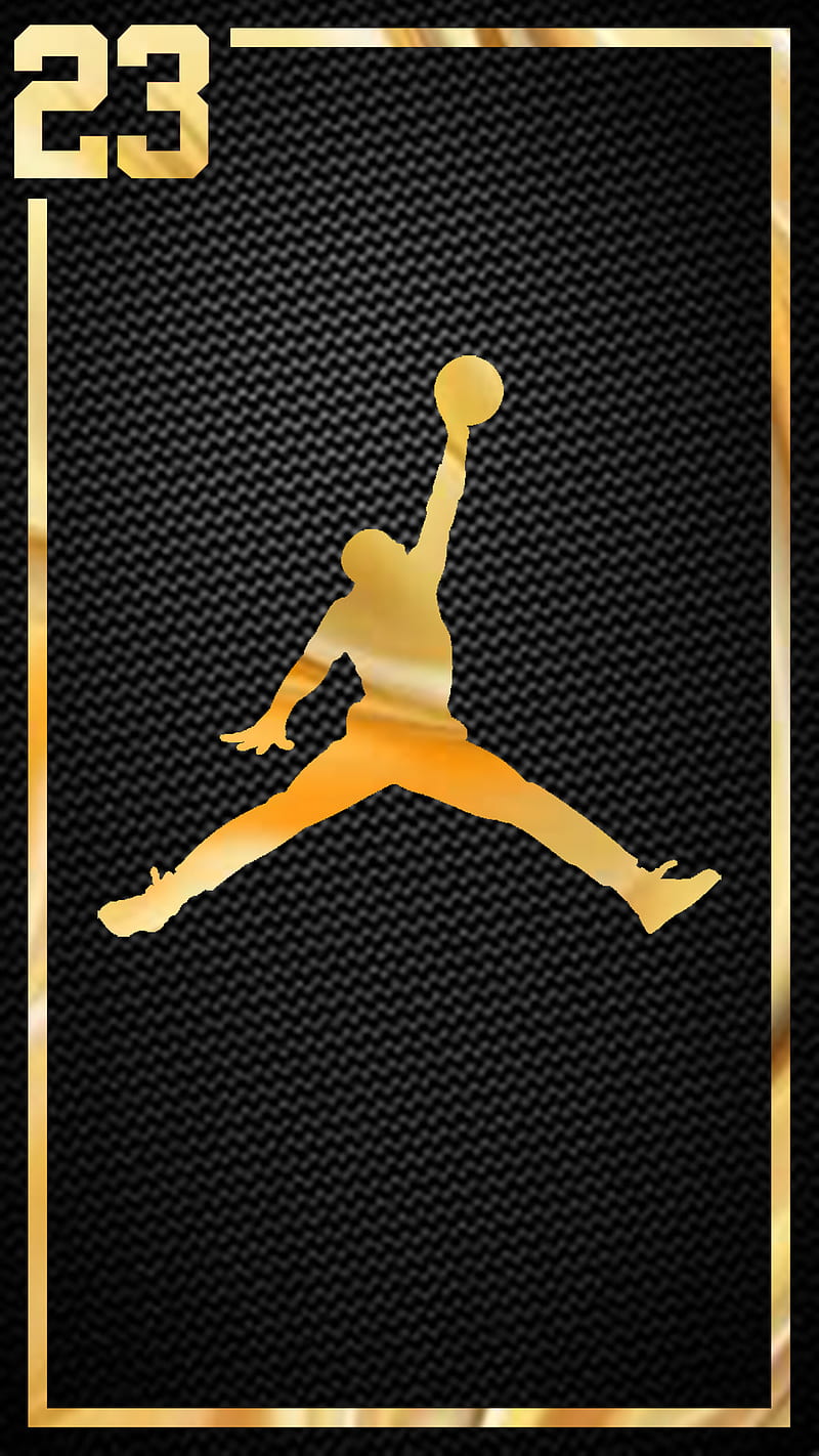 MJ23, 23, basketball, black, blackberry, gold, jordan, michael, HD phone wallpaper