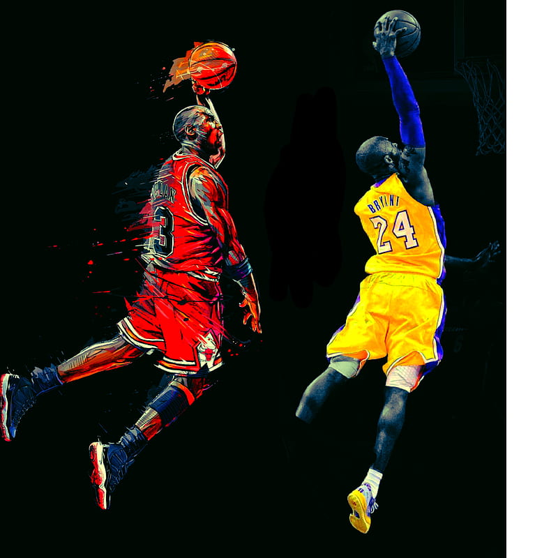 2 NBA Legends, kobe, kobe bryant, legends, micheal jordan, mj, nba, HD  phone wallpaper
