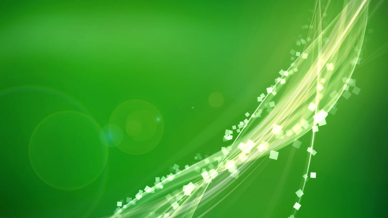 Green And White Abstract, HD wallpaper
