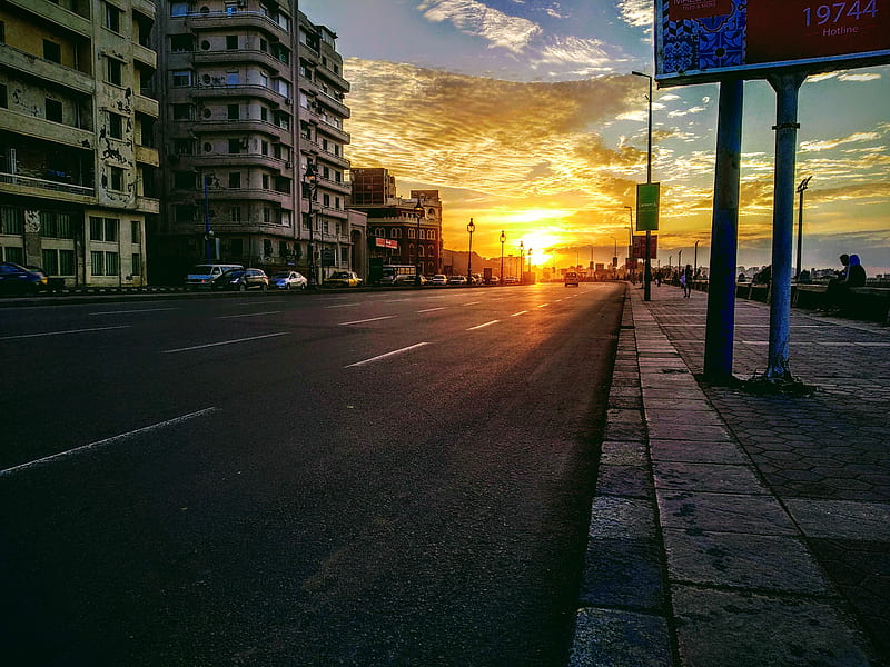 Alexandria street, cores, sunshine, sun, sea, HD wallpaper