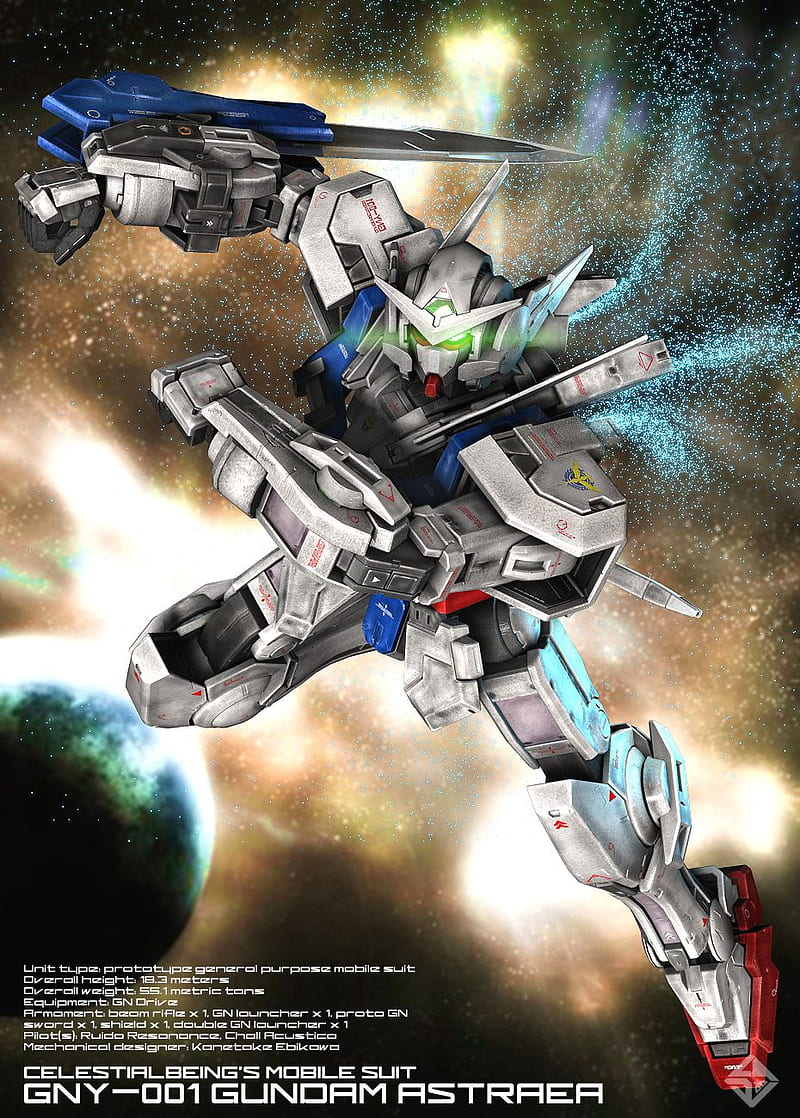 GNY 001 GUNDAM ASTRAEA. Gundam, Gundam , Gundam Art, HD phone wallpaper