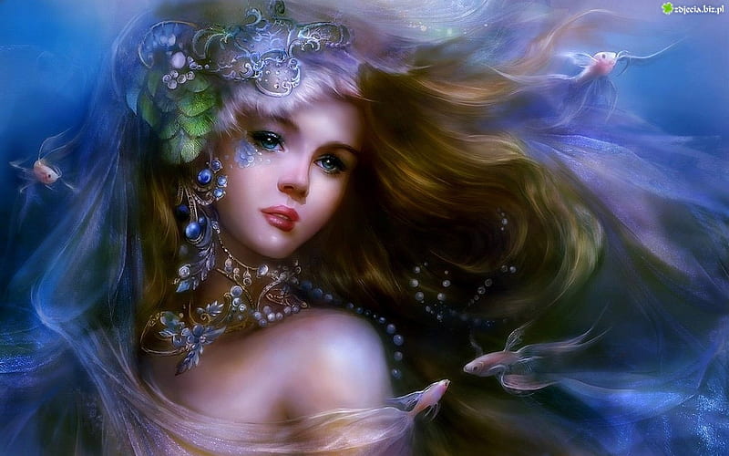 Mermaid Frumusete Fantasy Luminos Face Siren Gorgeous Art Girl Blue Hd Wallpaper Peakpx 