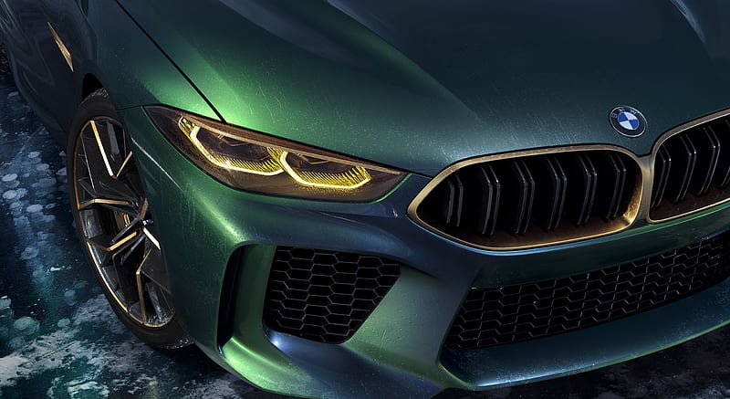 2018 BMW M8 Gran Coupe Concept - Headlight , car, HD wallpaper