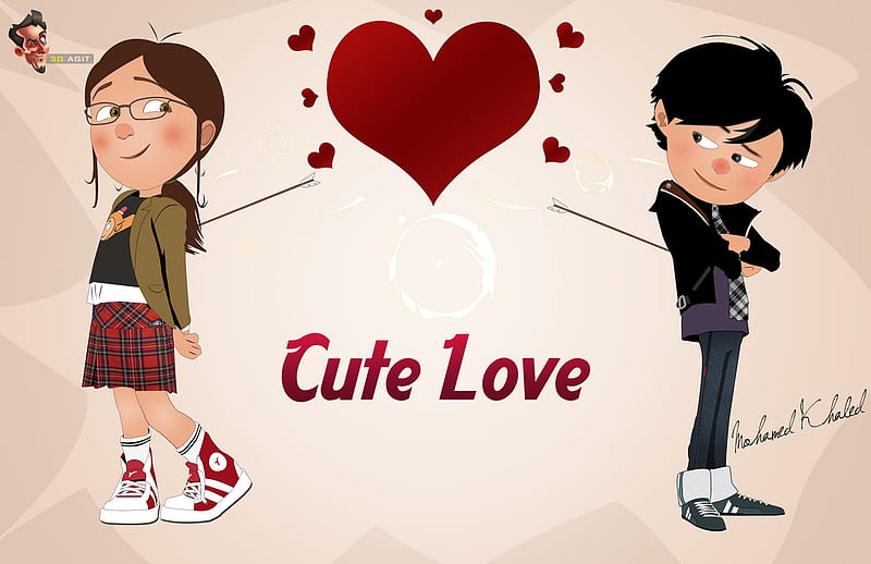 Cute Love, 3d, boy, girl, LOVE, HD wallpaper | Peakpx