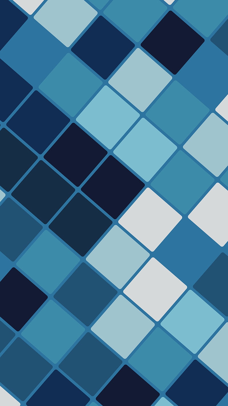 Square Palette 1, abstraction, blue, generator, gradient, pattern, sea, squares, HD phone wallpaper
