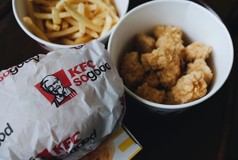 KFC fries and chicken lot, HD wallpaper