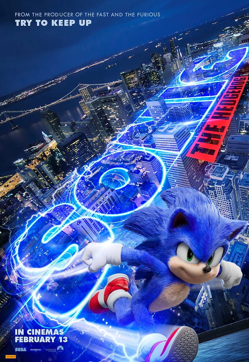 Sonic, filme, hedgehog, movie, sega, HD phone wallpaper