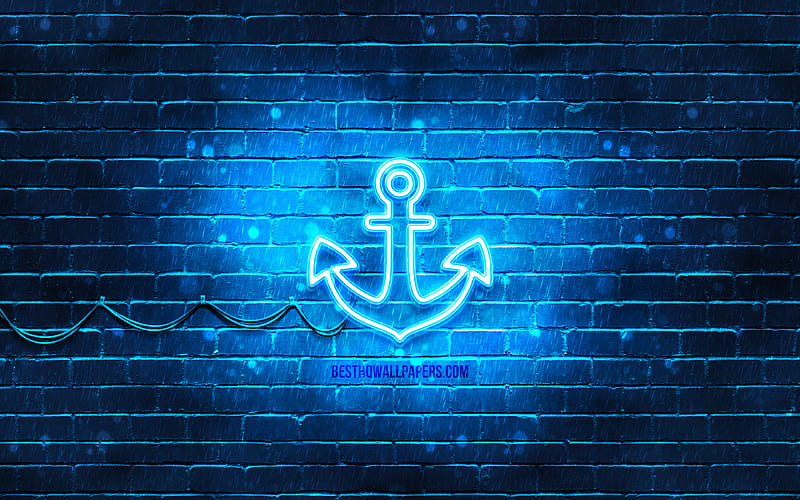 Anchor neon icon blue background, neon symbols, Anchor, creative, neon  icons, HD wallpaper | Peakpx