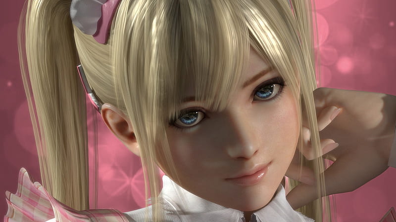 1080p Free Download Marie Rose Dead Or Alive Fantasy Girl Blonde Game Face Pink Hd