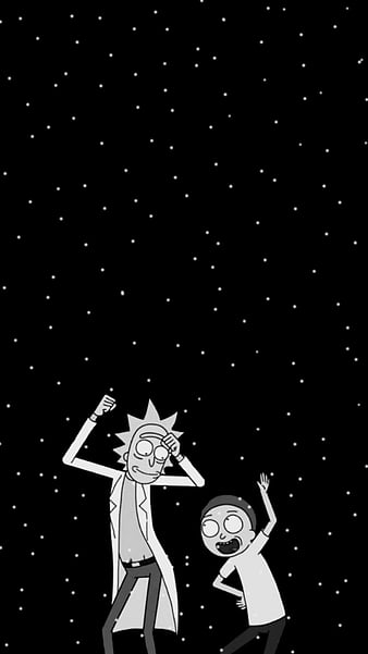 Rick and Morty, aesthetic, black, HD phone wallpaper