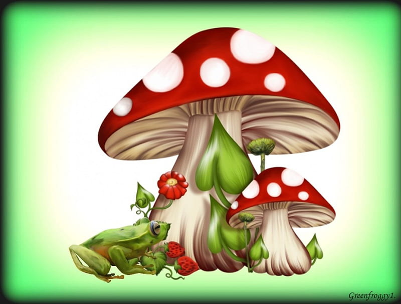 Aggregate more than 88 cute frog mushroom wallpaper latest - in.cdgdbentre