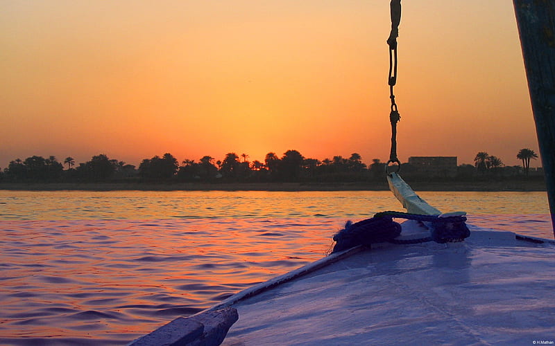 Egypt Nile Sunset-Windows, HD wallpaper