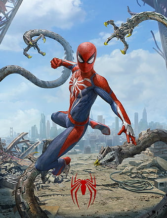Spider-Man PS4, avengers, man, marvel, spider, spiderman, HD phone wallpaper