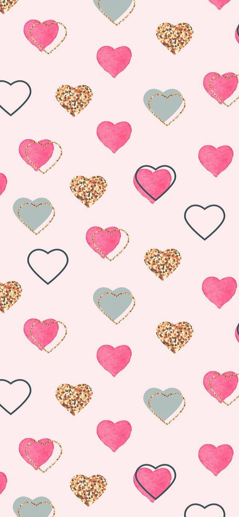 Cortar Ofensa Cuota Pink Hearts, cute, girly, glitter, gold, heart, love, pattern, sparkles, HD  phone wallpaper | Peakpx