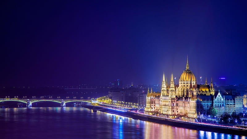 Budapest Parliament Night, HD wallpaper