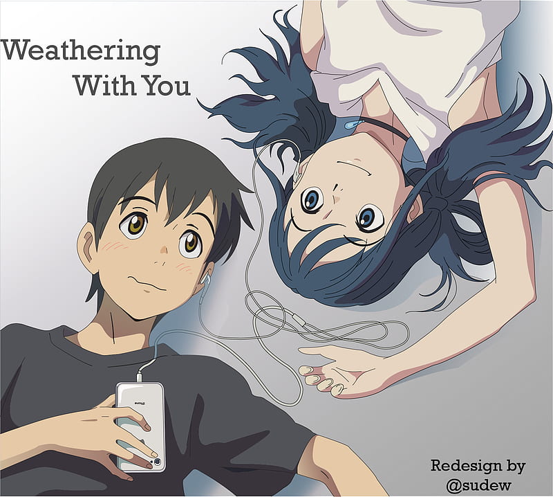 Weathering with you, anime, anime couple, hina, hodaka, kimi no na wa,  sudew, HD wallpaper | Peakpx