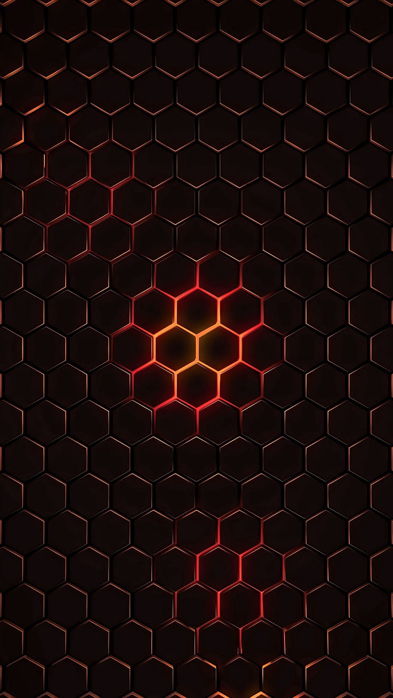 Honeycomb , cells, hexagons, dark, abstract, HD phone wallpaper