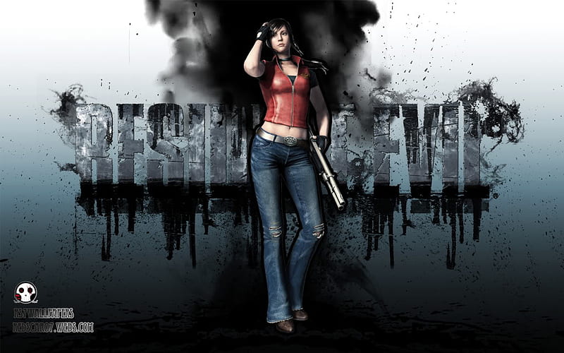 Claire Redfield girl, jeans, video game, resident evil, HD wallpaper