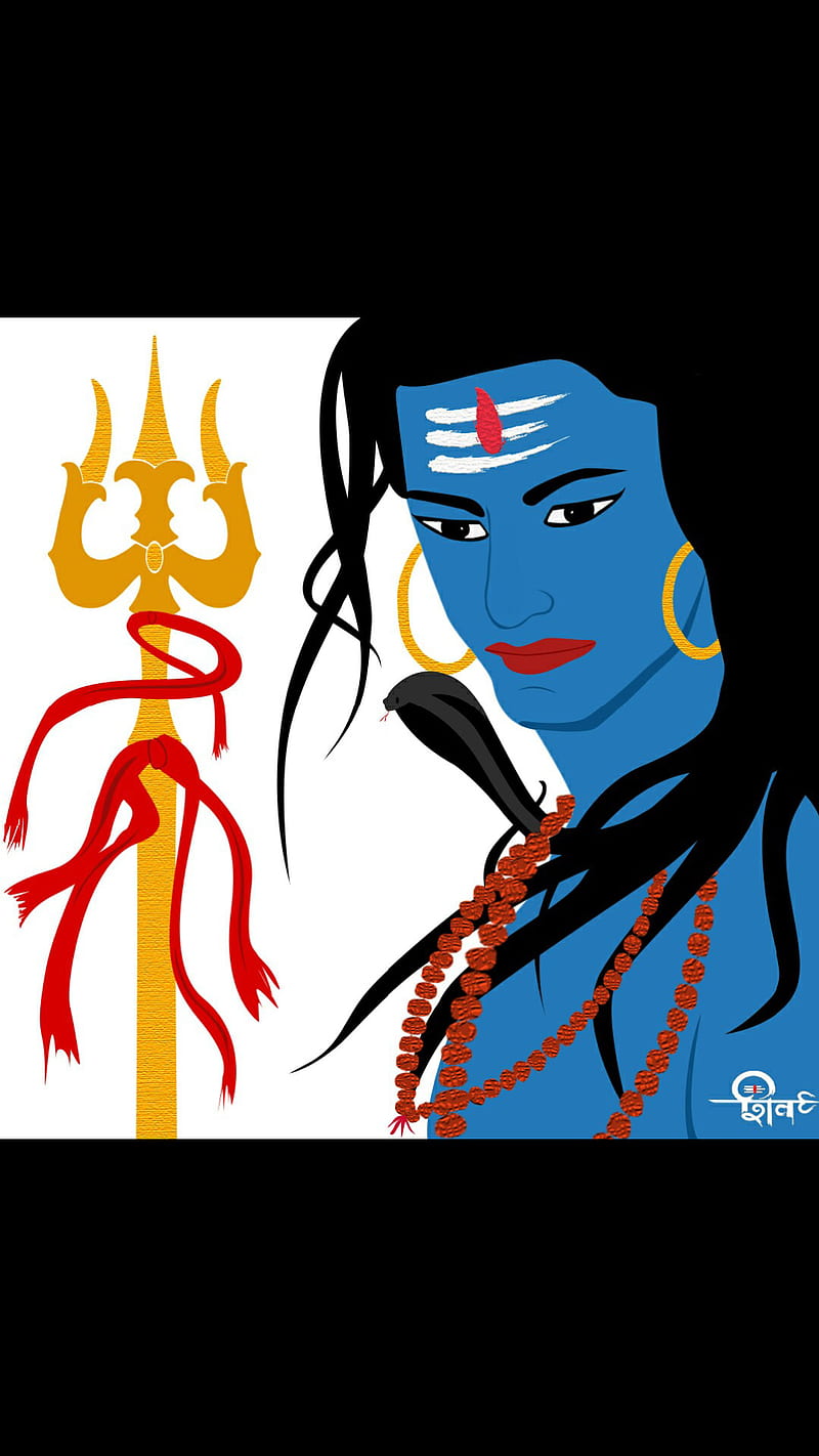 Lord Shiva, anger, art, bolenath, eyes, god, om, snake, trishul, HD phone  wallpaper | Peakpx