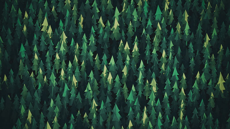 Trees Minimalism, minimalism, trees, artist, HD wallpaper