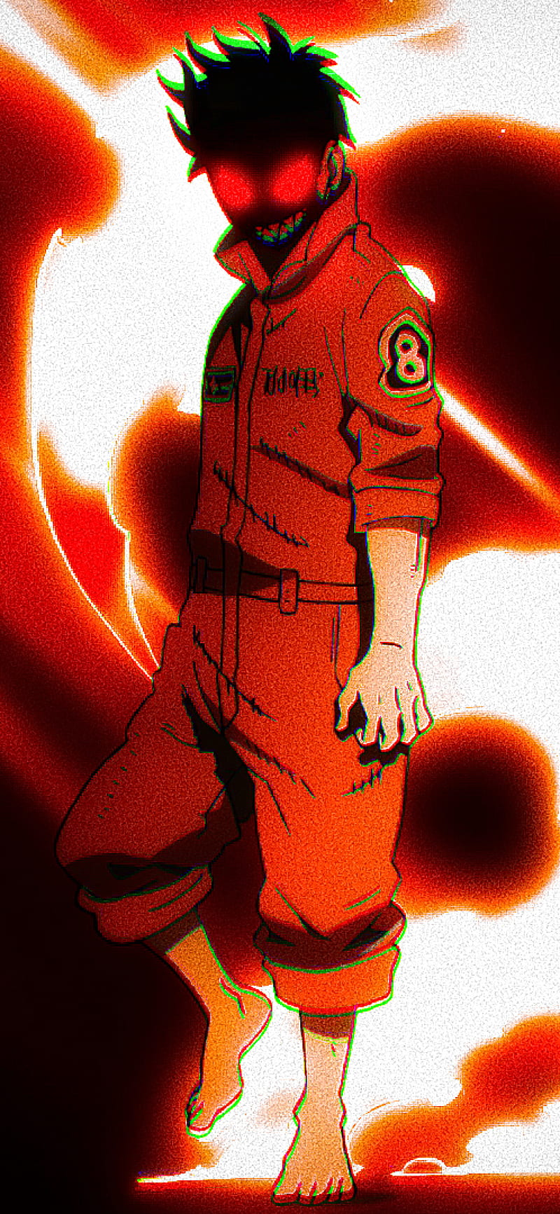 Maki Oze, anime, fire force, fireballs, japan, manga, night, tokyo, HD  phone wallpaper