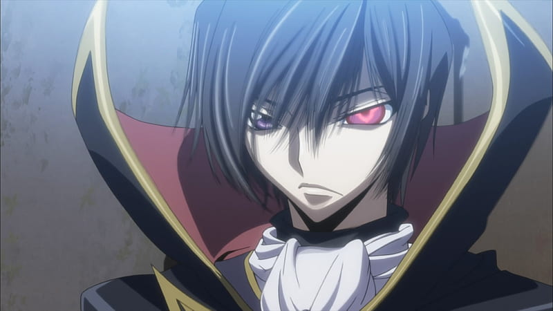 Lulu, red, king, code, male, code geass, eye, demon, anime, kight, black knight, geass, up close, red eyes, HD wallpaper