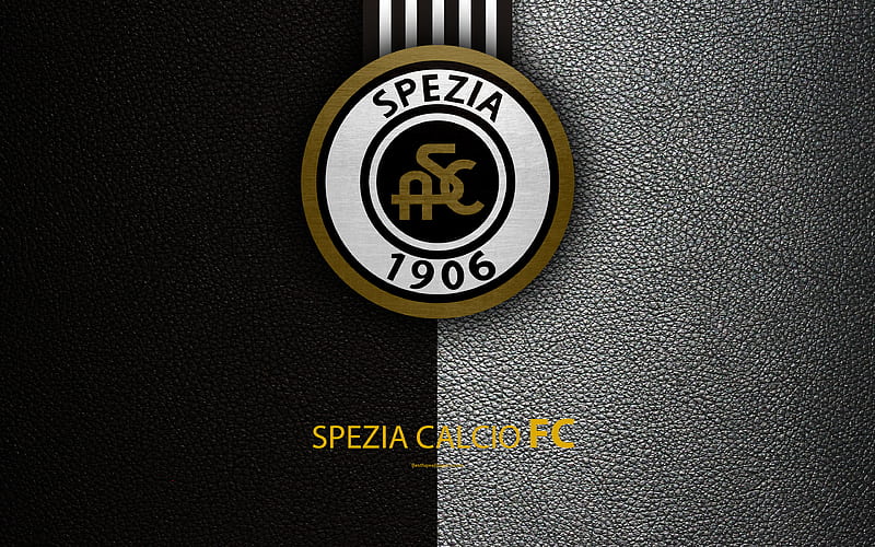 Spezia Calcio, FC Italian football club, logo, Spice, Italy, Serie B, leather texture, football, Italian Football Championships, HD wallpaper