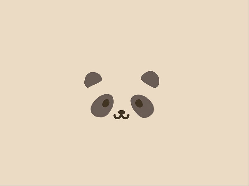 Cara de panda, panda, gris, gris, oso, negro, cara, blanco, dibujos animados,  Fondo de pantalla HD | Peakpx