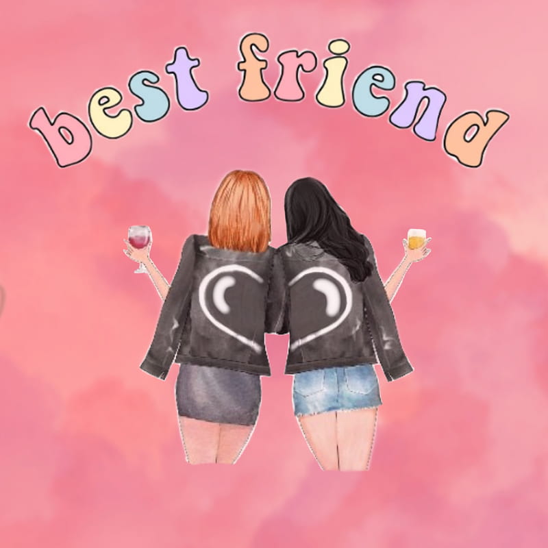 Beat friend, background, best friends, pink, HD phone wallpaper | Peakpx