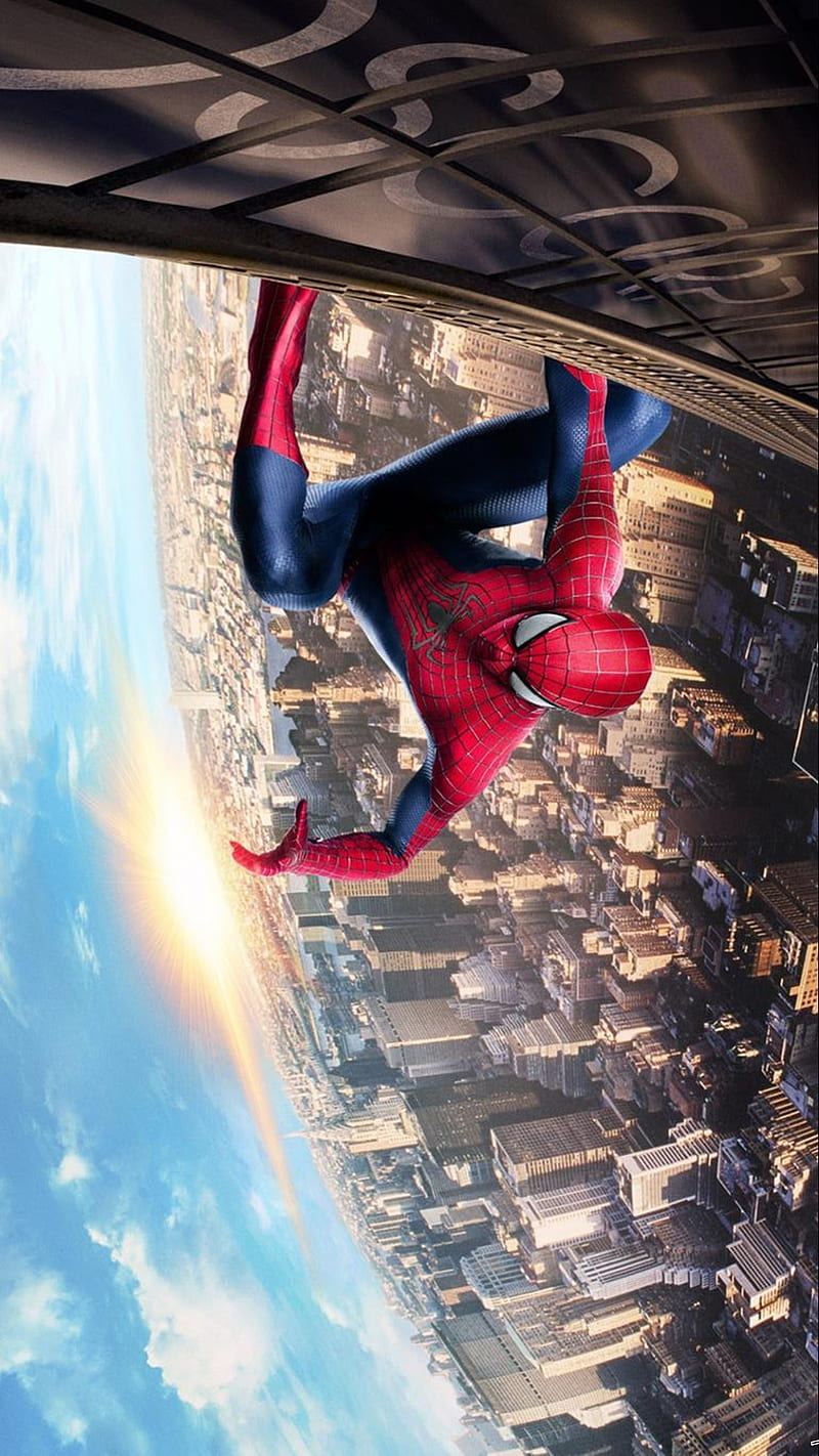 Spiderman, avangers, building, spidey, HD phone wallpaper