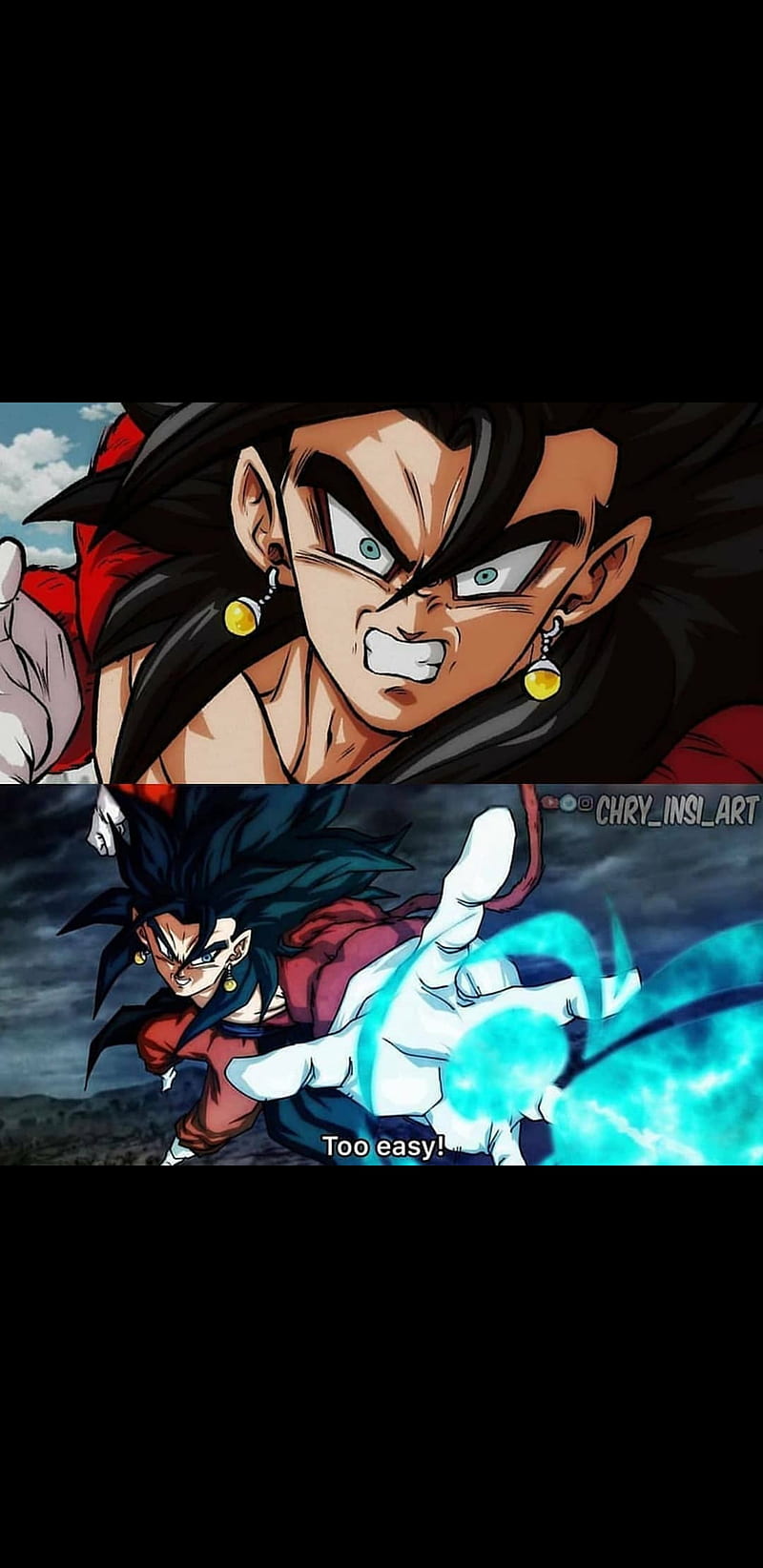 Gogeta SSJ4, dragon ball gt, anime, dragon ball legends, HD phone