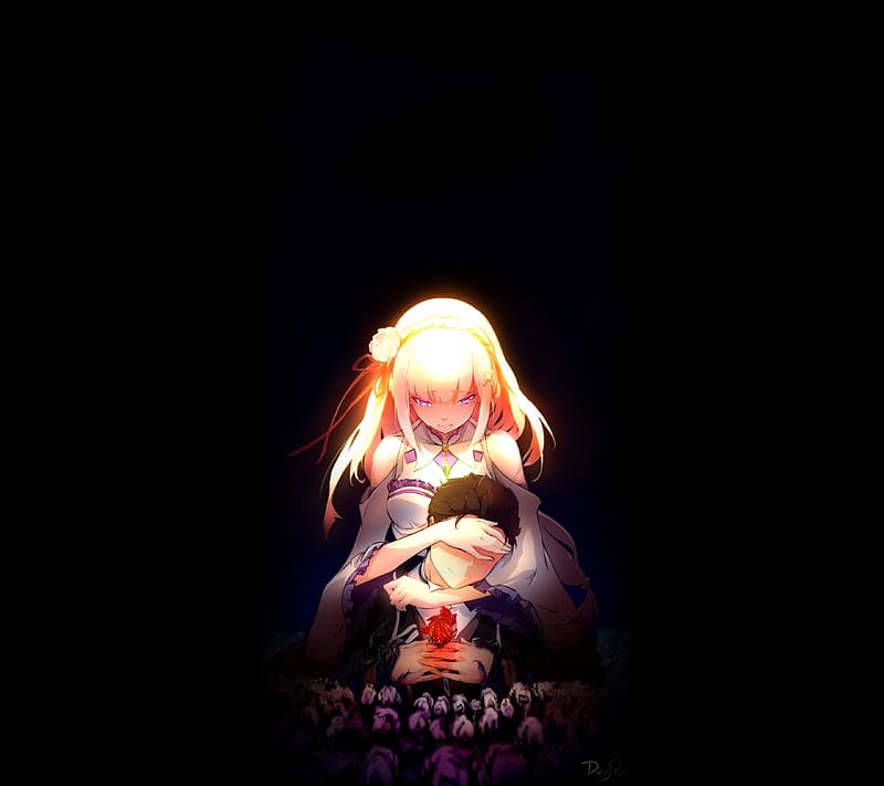 Anime, Emilia (Re:zero), Re:zero Starting Life In Another World, Subaru Natsuki, HD wallpaper