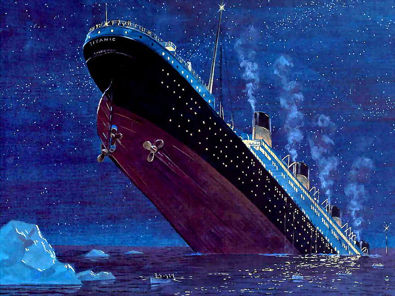 Sinking, titanic, ship, row boats, iceberg, survivors, abstract, HD  wallpaper | Peakpx