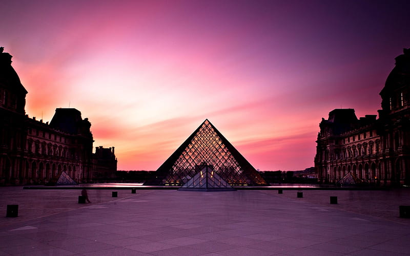 Louvre Museum-City Landscape, HD wallpaper