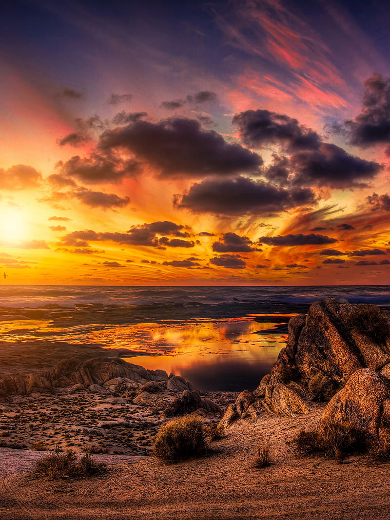 Sunset, america, nature, sea, sky, sun, wonderful, HD phone wallpaper ...