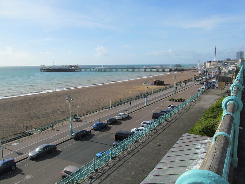 Seafront & Pier, Seafronts, Beaches, Sussex, Brighton, Seasides, Piers, HD wallpaper