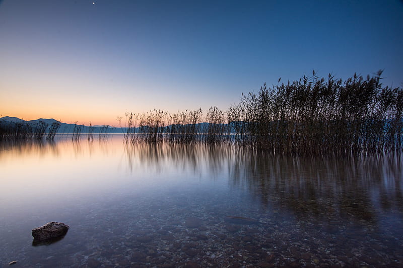 Lakes, Lake, Dawn, Greece, Lake Trichonida, Morning, Reed, HD wallpaper