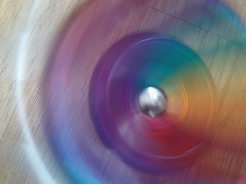 Purple/Blue Spinning Top, rainbow, spinning top, purple, blue, HD wallpaper