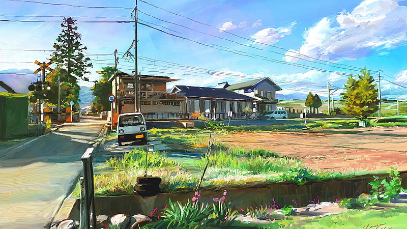 Japanese Village, Japan Suburbs, HD wallpaper