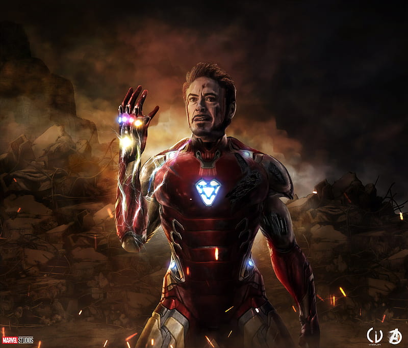 I Am Iron Man Avengers Endgame , iron-man, superheroes, behance, artwork, avengers-endgame, HD wallpaper