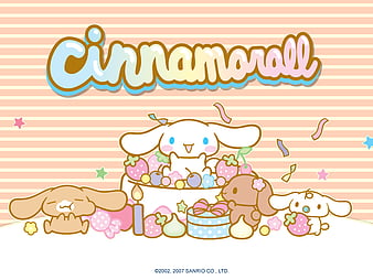 Cinnamoroll and their friends at candy time, candy, hello kitty, cinnamoroll, sanrio, sweet, HD wallpaper