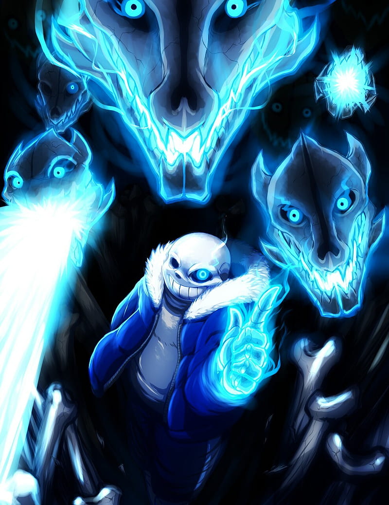 Download Epic fan art of the popular video game character Sans Wallpaper