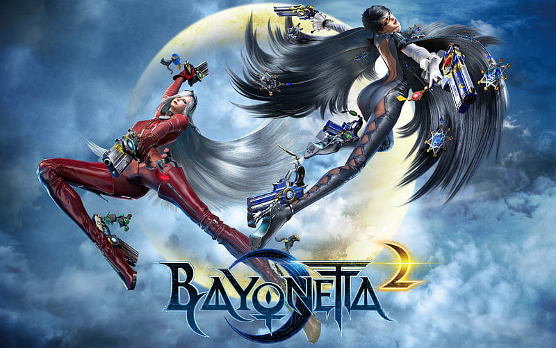Bayonetta 2, poster, promo materials, main characters, Bayonetta, HD wallpaper