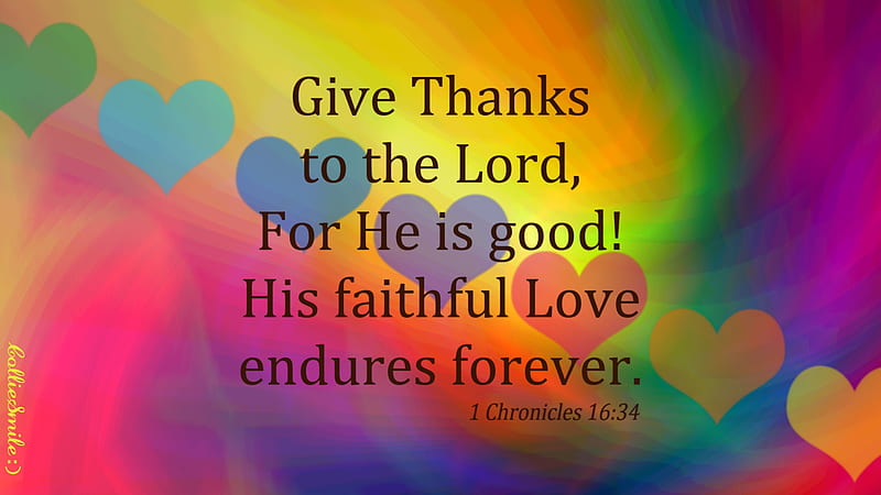 Giving Thanks : ), blessings, bible, verse, corazones, ho1iday, Thanksgiving, faithful, thankful, multicolored, scriptures, sa1vation, scripture, HD wallpaper