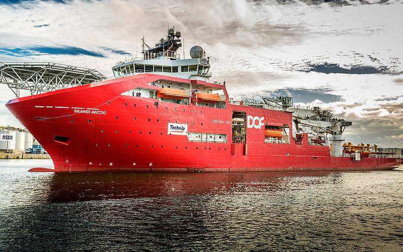 Skandi Arctic, diver vessel, special vessel, port, HD wallpaper