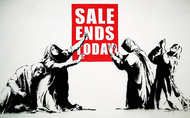 Banksy Sale Ends, art, banksy, sale, ends, graffiti, HD wallpaper