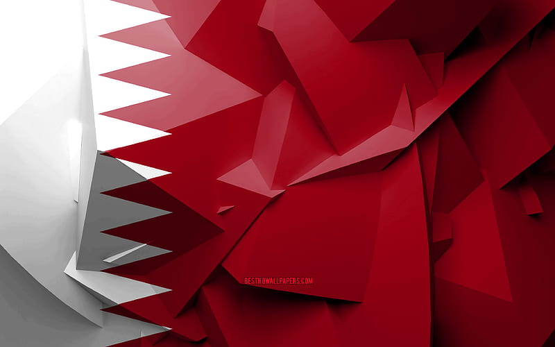 Flag of Qatar, geometric art, Asian countries, Qatari flag, creative, Qatar,  HD wallpaper | Peakpx