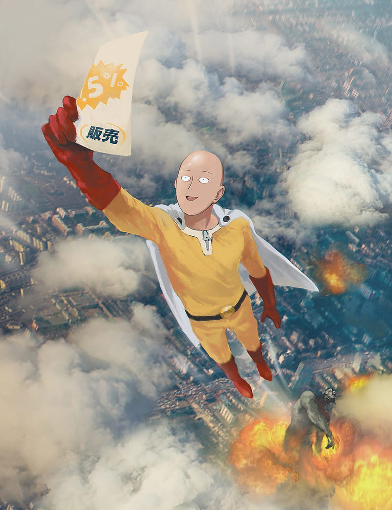 Saitama in an explosion - One-Punch Man wallpaper - Anime wallpapers -  #52861